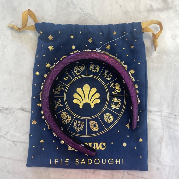 Lele Sadoughi Zodiac Sagittarius Alice Headband in Amethyst Purple - Picture 3 of 8